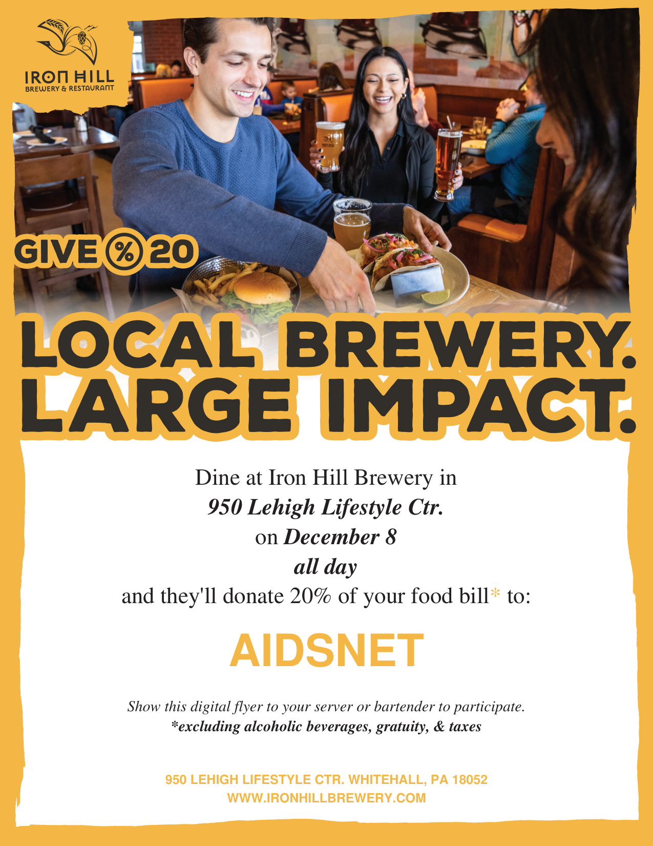 Iron Hill Brewery Fundraiser for AIDSNET